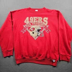 LOGO 7 San Francisco 49ers Red Crewneck Sweatshirt
